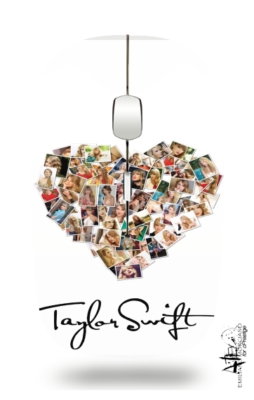  Taylor Swift Love Fan Collage signature para Ratón óptico inalámbrico con receptor USB