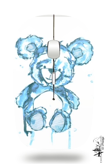  Teddy Bear Azul para Ratón óptico inalámbrico con receptor USB