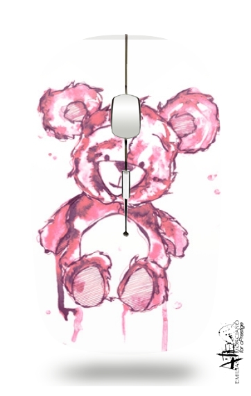  Teddy Bear rosa para Ratón óptico inalámbrico con receptor USB