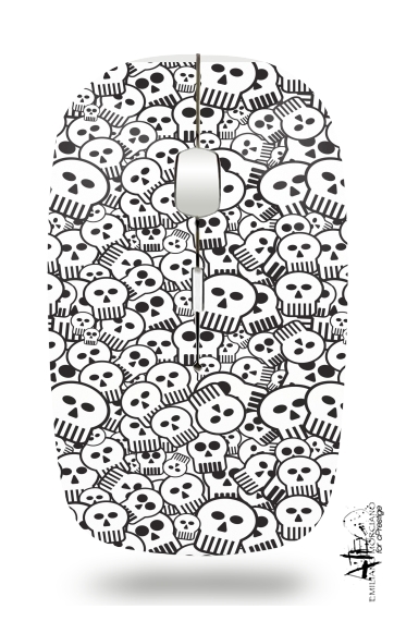  toon skulls, black and white para Ratón óptico inalámbrico con receptor USB