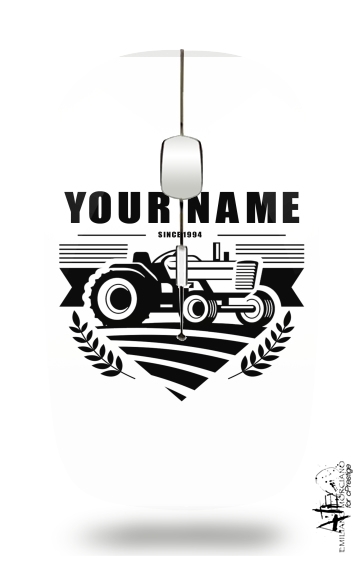  Tractor Farm Logo Custom para Ratón óptico inalámbrico con receptor USB