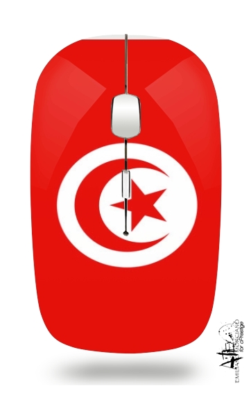  Flag of Tunisia para Ratón óptico inalámbrico con receptor USB