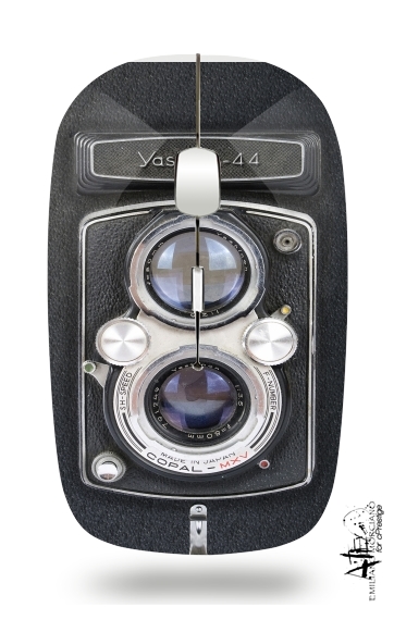  Vintage Camera Yashica-44 para Ratón óptico inalámbrico con receptor USB