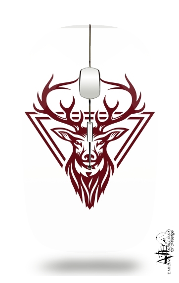  Vintage deer hunter logo para Ratón óptico inalámbrico con receptor USB