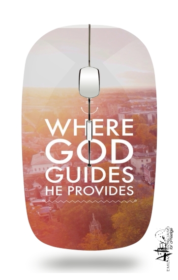  Where God guides he provides Bible para Ratón óptico inalámbrico con receptor USB