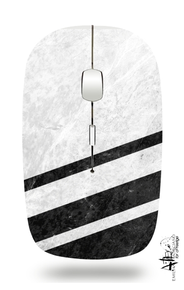  White Striped Marble para Ratón óptico inalámbrico con receptor USB