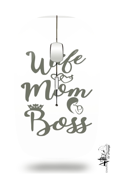  Wife Mom Boss para Ratón óptico inalámbrico con receptor USB