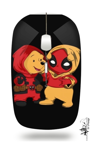  Winnnie the Pooh x Deadpool para Ratón óptico inalámbrico con receptor USB