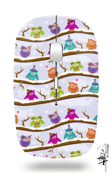  winter owls para Ratón óptico inalámbrico con receptor USB