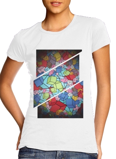  Abstract Cool Cubes para Camiseta Mujer
