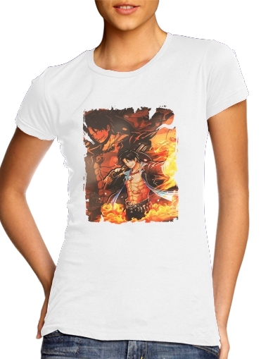  Ace Fire Portgas para Camiseta Mujer