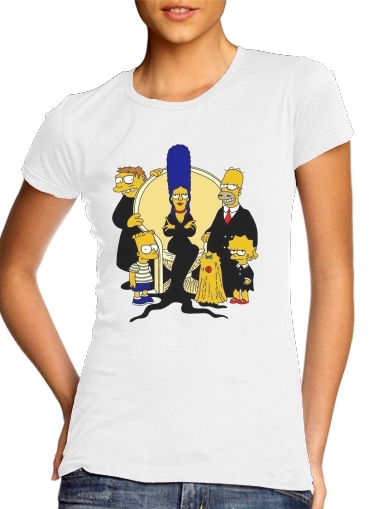  Adams Familly x Simpsons para Camiseta Mujer