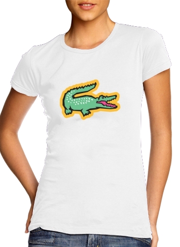 alligator crocodile lacoste para Camiseta Mujer