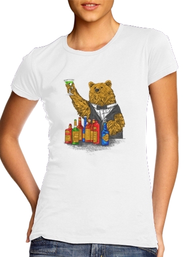  Bartender Bear para Camiseta Mujer
