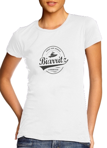  Biarritz la grande plage para Camiseta Mujer