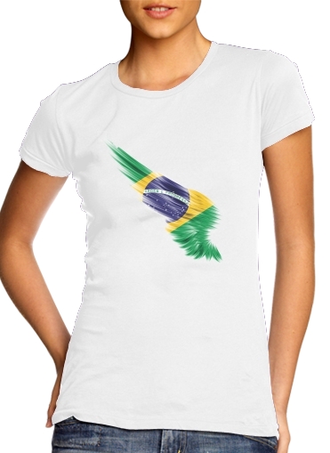  Brazil Selecao Home Primera para Camiseta Mujer