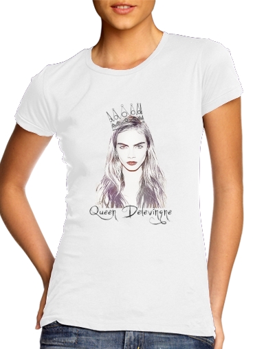  Cara Delevingne Queen Art para Camiseta Mujer