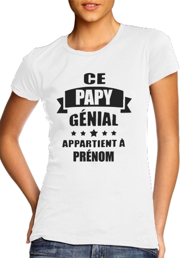  Ce papy genial appartient a prenom para Camiseta Mujer