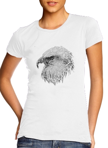  cracked Bald eagle  para Camiseta Mujer