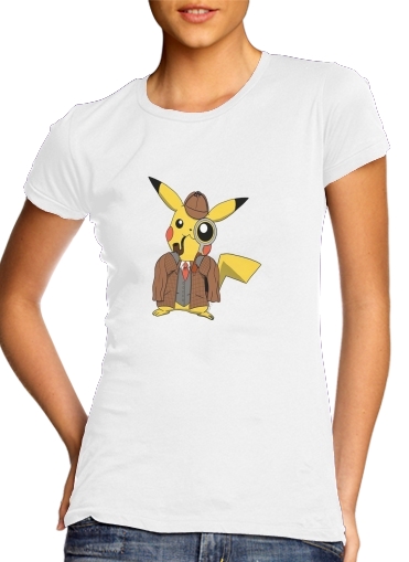  Detective Pikachu x Sherlock para Camiseta Mujer