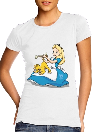  Disney Hangover Alice and Simba para Camiseta Mujer
