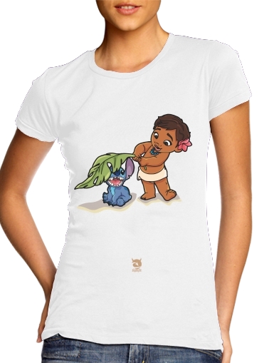 purpura- Disney Hangover Moana and Stich para Camiseta Mujer