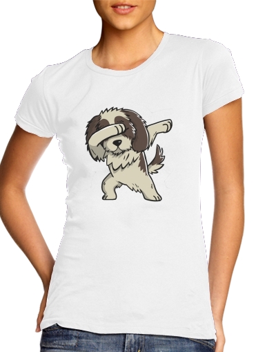  Dog Shih Tzu Dabbing para Camiseta Mujer