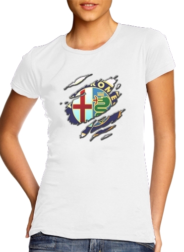  Fan Driver Alpha Romeo Griffe Art para Camiseta Mujer