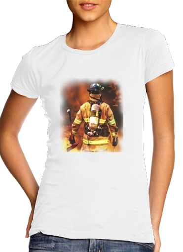 purpura- Firefighter - bombero para Camiseta Mujer