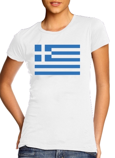  Bandera de Grecia para Camiseta Mujer