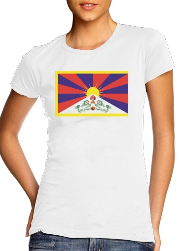  Flag Of Tibet para Camiseta Mujer