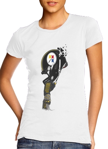  Football Helmets Pittsburgh para Camiseta Mujer