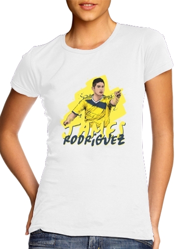  Football Stars: James Rodriguez - Colombia para Camiseta Mujer