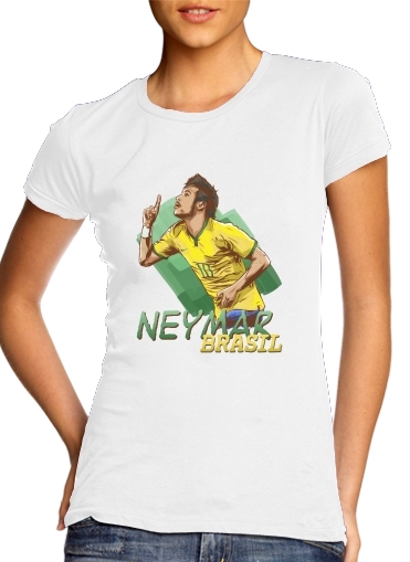  Football Stars: Neymar Jr - Brasil para Camiseta Mujer