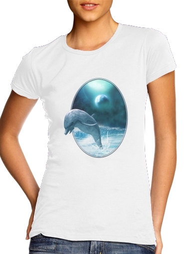  Freedom Of Dolphins para Camiseta Mujer