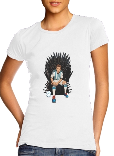  Game of Thrones: King Lionel Messi - House Catalunya para Camiseta Mujer