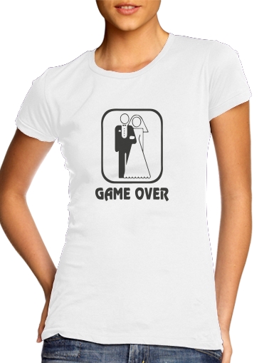  Game OVER Wedding para Camiseta Mujer