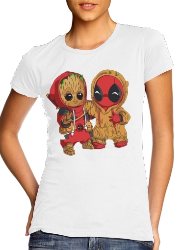  Groot x Deadpool para Camiseta Mujer