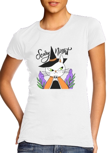  halloween cat sorcerer para Camiseta Mujer