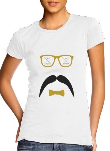  Hipster Face 2 para Camiseta Mujer