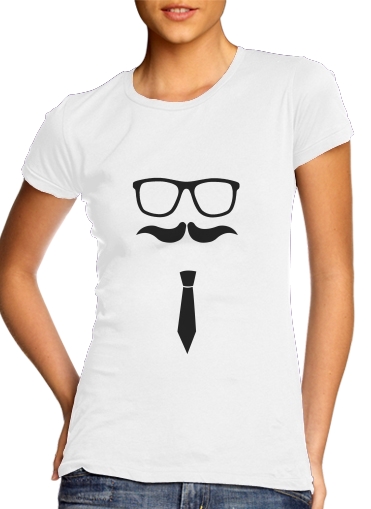  Hipster Face para Camiseta Mujer