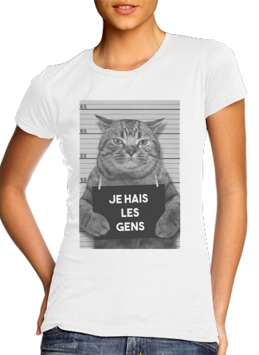  I hate people Cat Jail para Camiseta Mujer