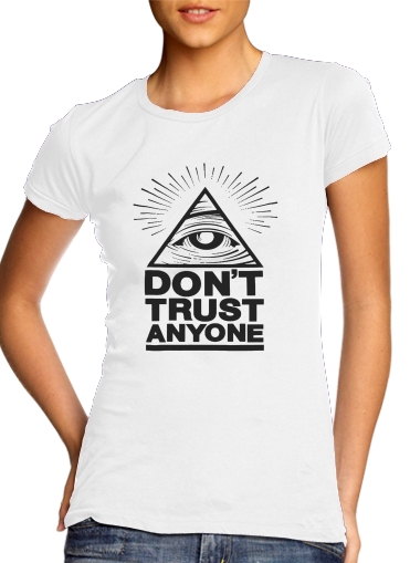  Illuminati Dont trust anyone para Camiseta Mujer