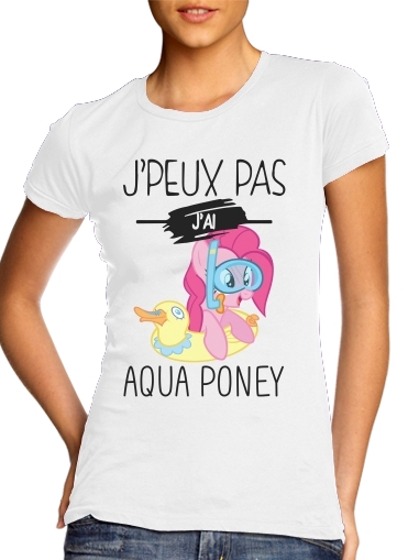  Je peux pas jai aqua poney girly para Camiseta Mujer