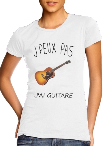  Je peux pas jai guitare para Camiseta Mujer