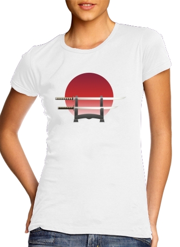  Katana Japan Traditionnal para Camiseta Mujer
