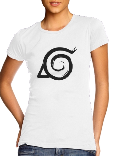  Konoha Symbol Grunge art para Camiseta Mujer
