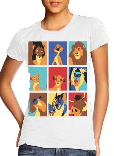 purpura- Lion pop para Camiseta Mujer