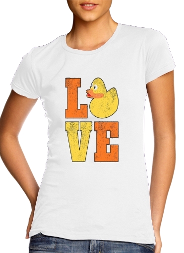 purpura- Love Ducks para Camiseta Mujer