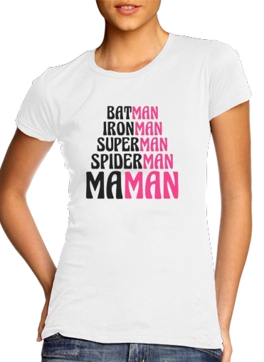  Maman Super heros para Camiseta Mujer